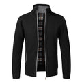 Outono inverno quente cardigan masculino fleece ziper blusas jaquetas masculinas slim fit malha casaco grosso