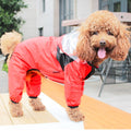 Capa de chuva para cães de estimação Macacão com capuz tranparente para cães Casaco dágua  Roupas resistentes a agua para cães Gatos.