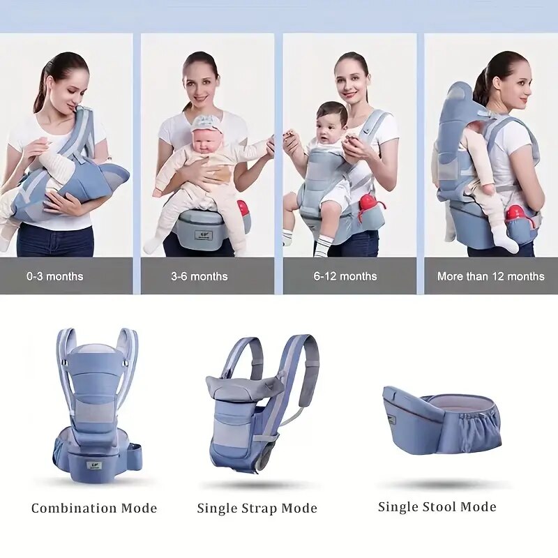 Banco de cintura para bebe com bolsa de armazenamento Ombro de conguru..