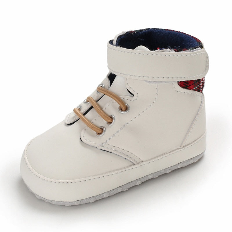 Sapatos de bebe menino recem-nascido infantil casual confortavel sola de algodao antiderrapante couro.