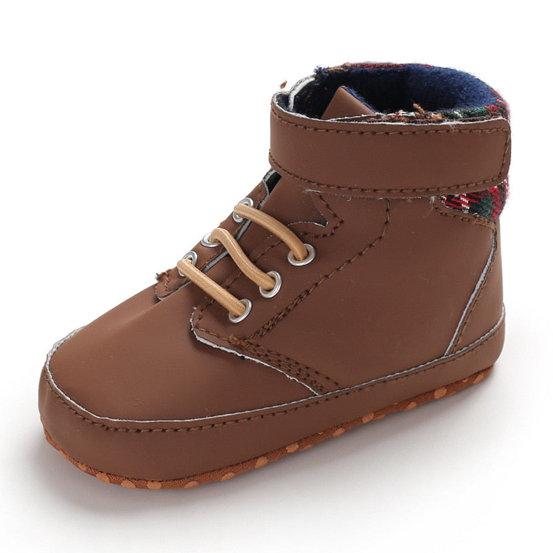 Sapatos de bebe menino recem-nascido infantil casual confortavel sola de algodao antiderrapante couro.