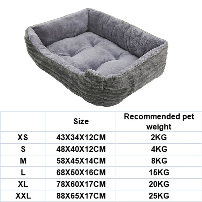 Cama para cachorro,gato,quadrada,de pelucia,canil,medio,pequeno,sofa cama almofada para animais de estimaçao