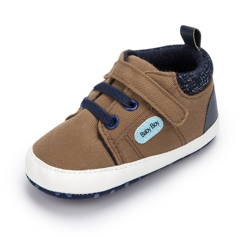 Sapatos de bebe menino recem-nascido infantil casual confortavel sola de algodao antiderrapante couro.