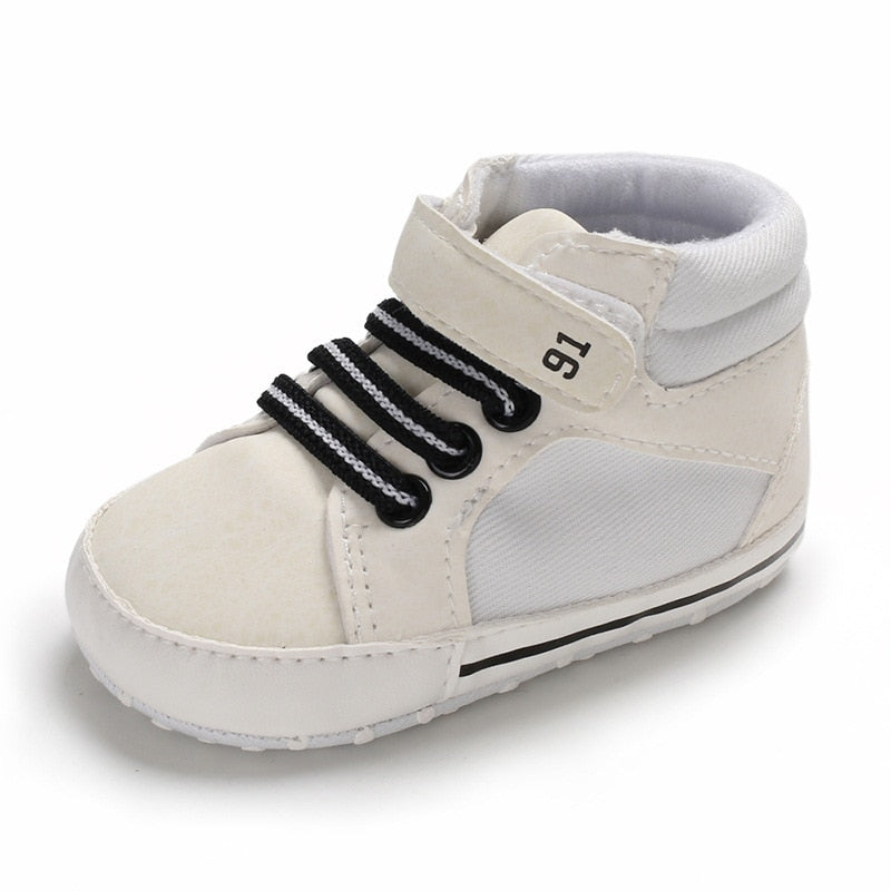 Sapatos de bebe menino recem-nascido infantil casual confortavel sola de algodao antiderrapante couro.