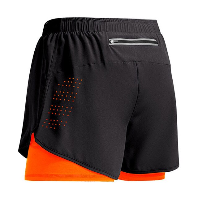 Calçoês esportivos masculino Roupas esportivas shorts de corrida de dois decks 2 em 1 Calças de praia de verão ginasio treinamento de fitness.