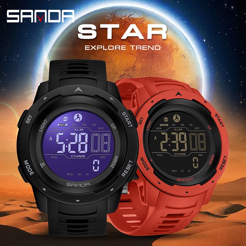 SANDA Fashion outdoor sport watch relogio de pulso eletronico Originais novo relogio Luminoso.