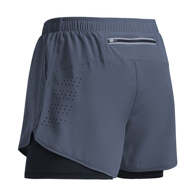 Calçoês esportivos masculino Roupas esportivas shorts de corrida de dois decks 2 em 1 Calças de praia de verão ginasio treinamento de fitness.