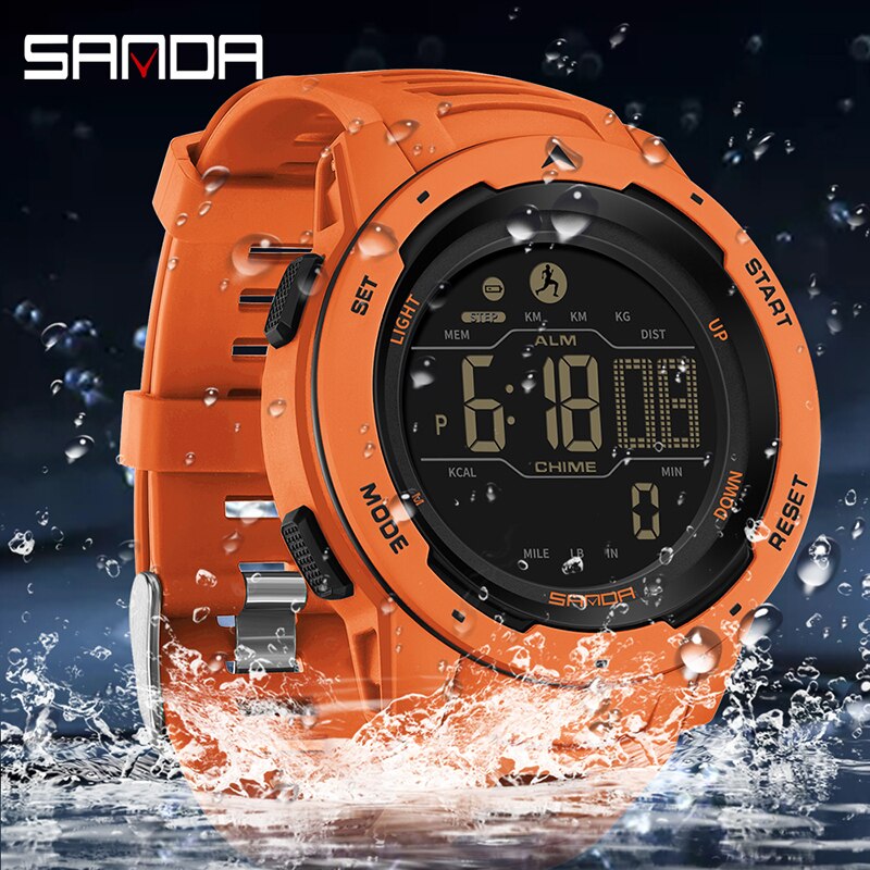 SANDA Fashion outdoor sport watch relogio de pulso eletronico Originais novo relogio Luminoso.