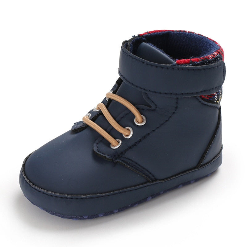 Sapatos de bebe menino recem-nascido infantil casual confortavel sola de algodao antiderrapante couro.