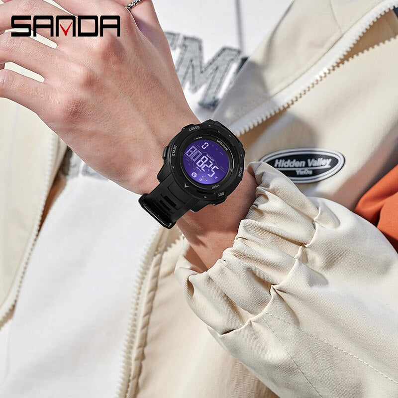 SANDA Fashion outdoor sport watch relogio de pulso eletronico Originais novo relogio Luminoso.