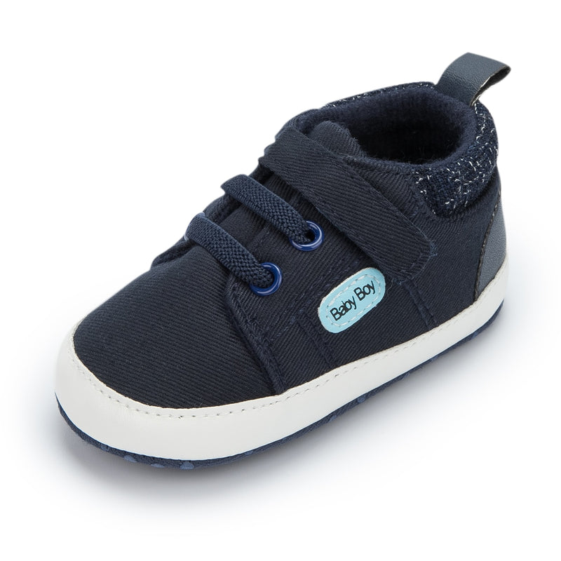 Sapatos de bebe menino recem-nascido infantil casual confortavel sola de algodao antiderrapante couro.