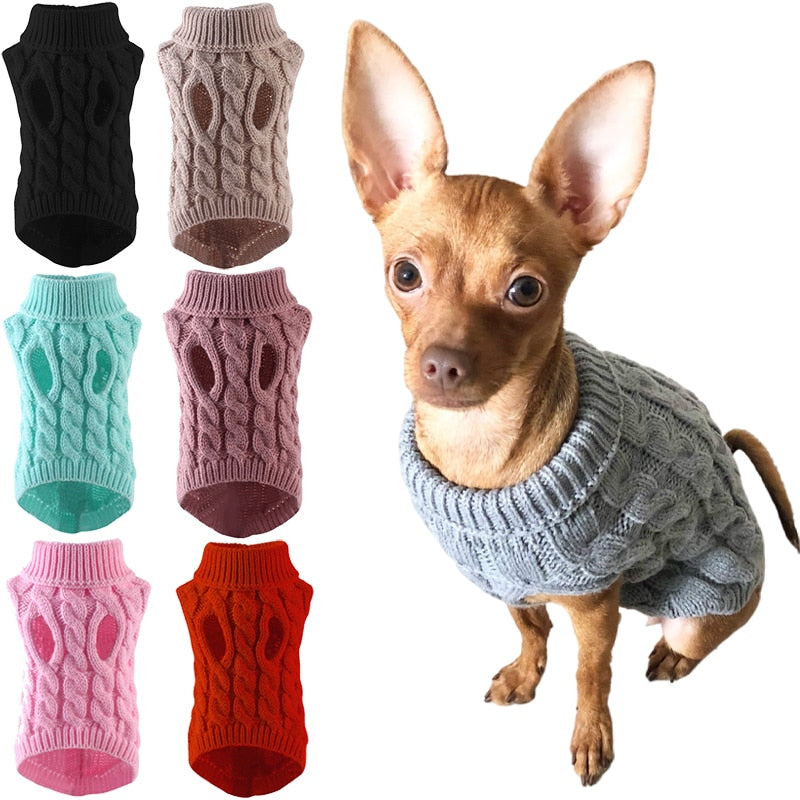 Camisolas de cachorrinhos para cães pequenos e medios, roupas de inverno para animais, gola alta,chihuahua,colete macio,jaqueta de pelucia